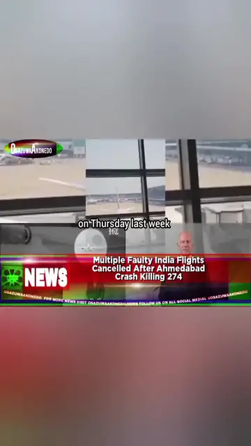 Video thumbnail for Multiple Faulty India Flights Cancelled After Ahmedabad Crash Killing 274
