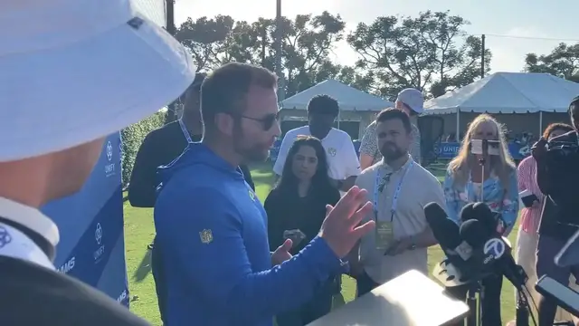 'Video thumbnail for Los Angeles Rams Head Coach Sean McVay on Stetson Bennett'