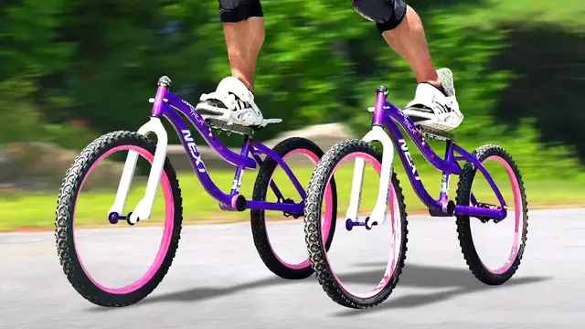 'Video thumbnail for Jake Carlini: building bicycle rollerblades! DIY bike wheel skates'