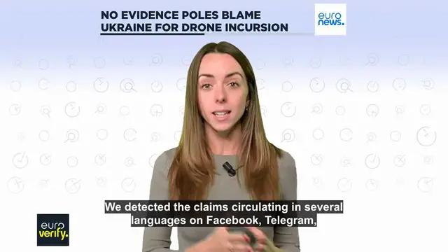 'Video thumbnail for Disinformation report misrepresented to claim Poles hold Kyiv responsible for drone incursion'