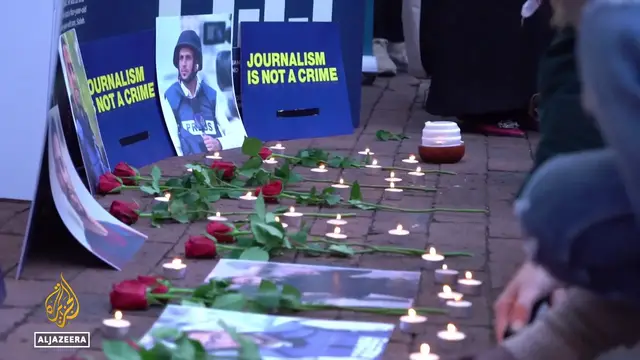 'Video thumbnail for Vigil for journalists slain in Gaza: Event in south Africa honours more than 270 killed'