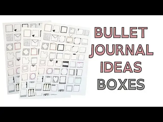 Video thumbnail for Bullet Journal Ideas  Boxes