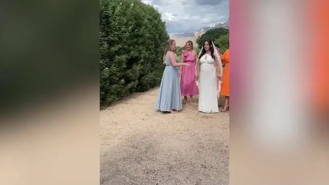 Video thumbnail for Bride Surprised By Best Friend Who She Didn't Think Could Make Wedding During First-Look Shoot | Happily TV