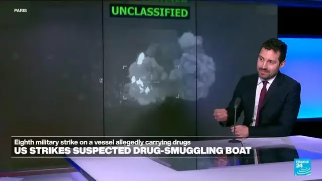 'Video thumbnail for US military strikes suspected drug vessels in the eastern Pacific ocean'