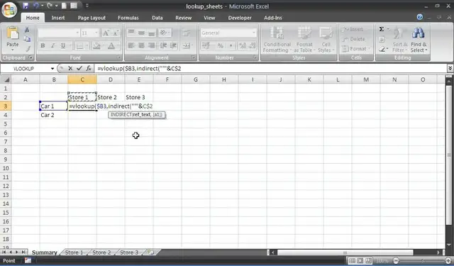 'Video thumbnail for Use INDIRECT to Reference Sheets Within VLOOKUP'
