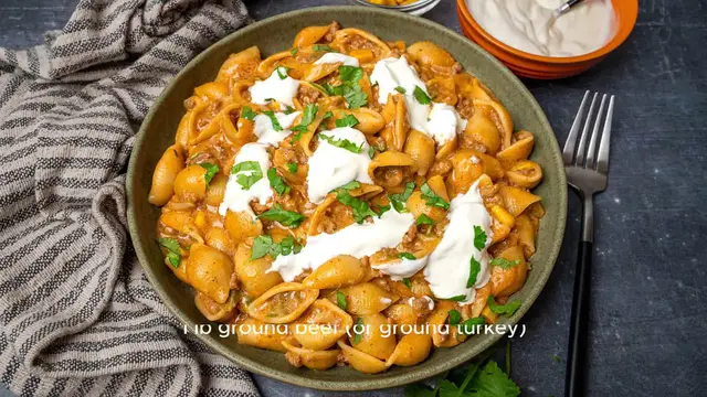 Video thumbnail for Cheesy Taco Cream Cheese Pasta Recipe