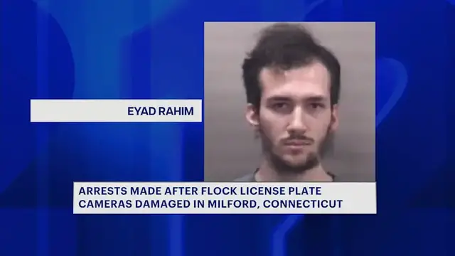 Video thumbnail for Milford man accused of damaging multiple city-owned Flock license plate readers
