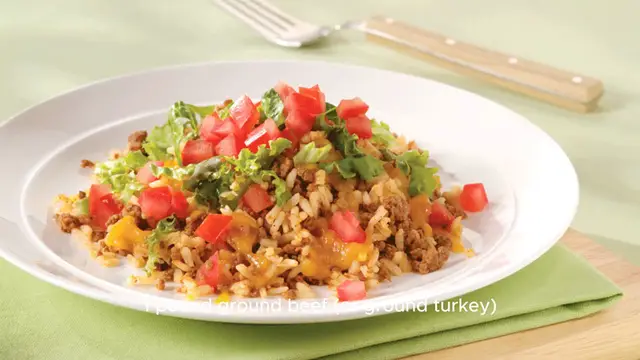 Video thumbnail for One-Pan Taco Rice Dinner