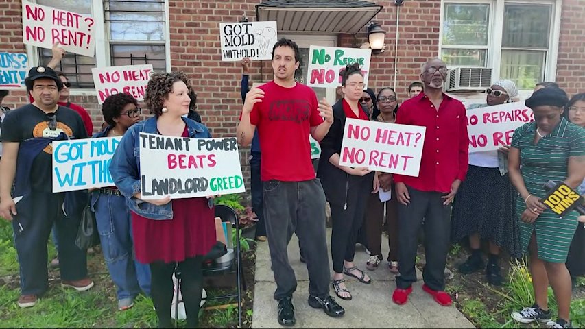 Video thumbnail for East Flatbush tenants go on rent strike over poor living conditions inside apartments