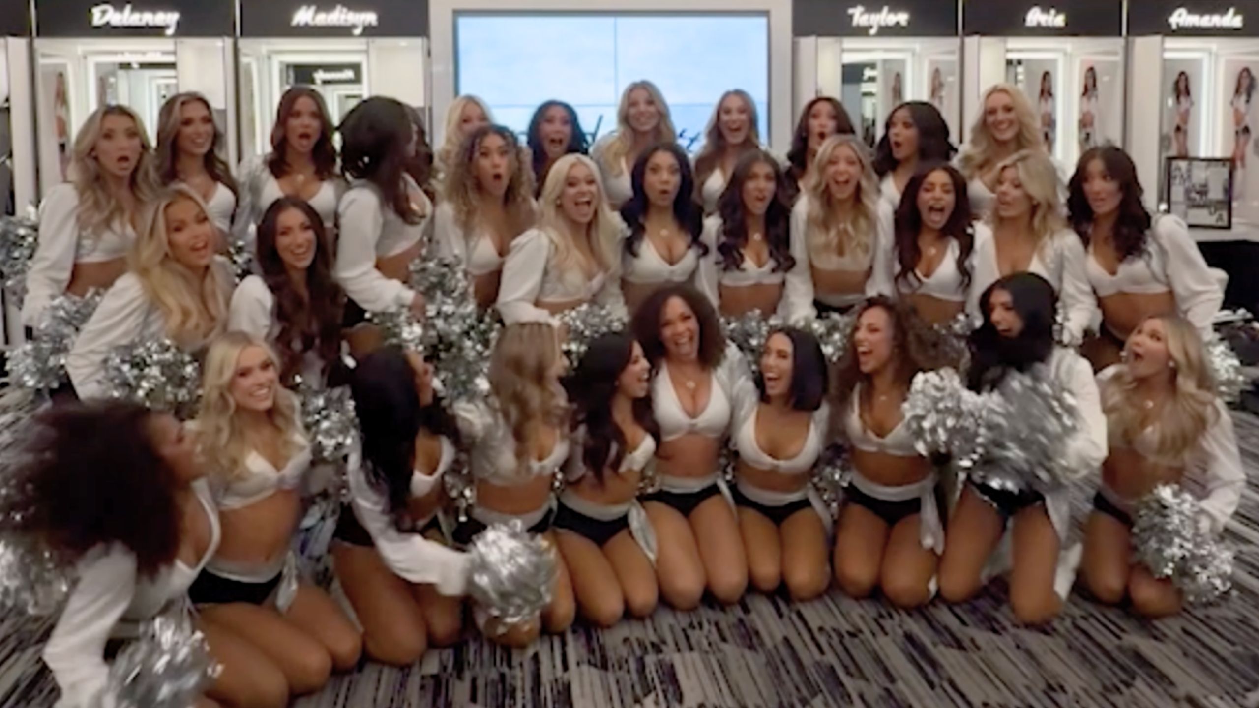 Video thumbnail for NFL Cheerleader Surprises 'Auntie' Squad With Pregnancy News