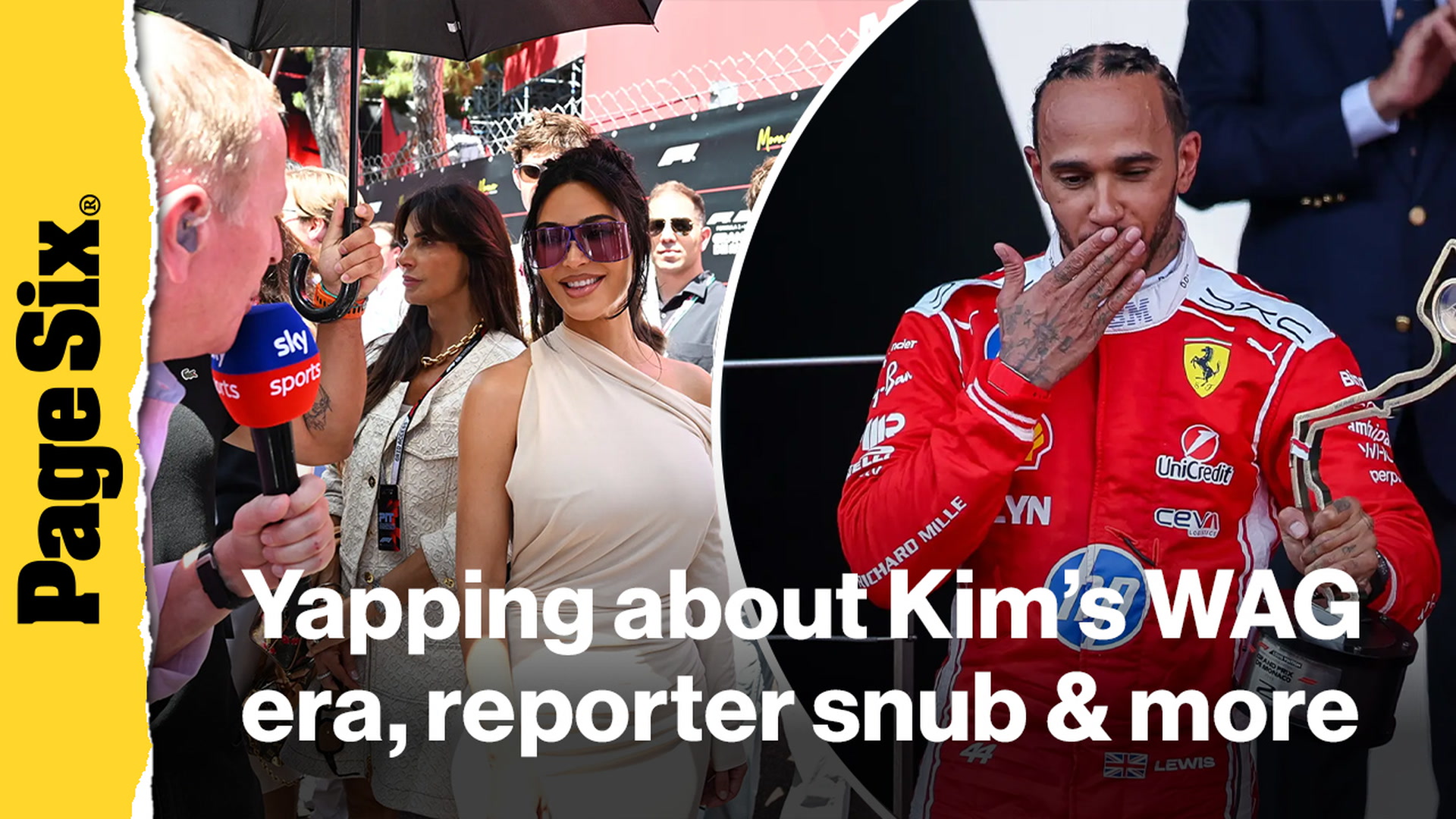 Video thumbnail for Yapping about Kim Kardashian's F1 WAG era, reporter snub & Lewis Hamilton's air kiss