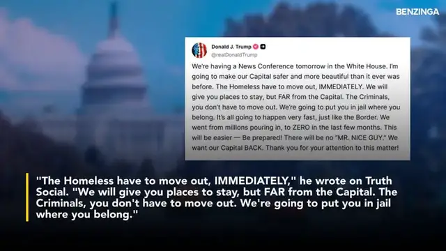 'Video thumbnail for Trump Says Washington's Homeless Should 'Be Prepared' To Move Out Immediately- 'There Will Be No Mr. Nice Guy''