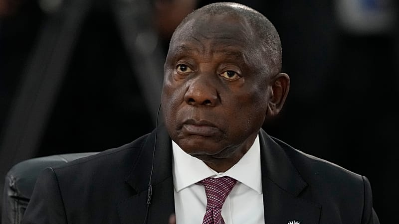 Video thumbnail for South Africa's President Ramaphosa moves to diffuse anti-immigrant tensions in TV address
