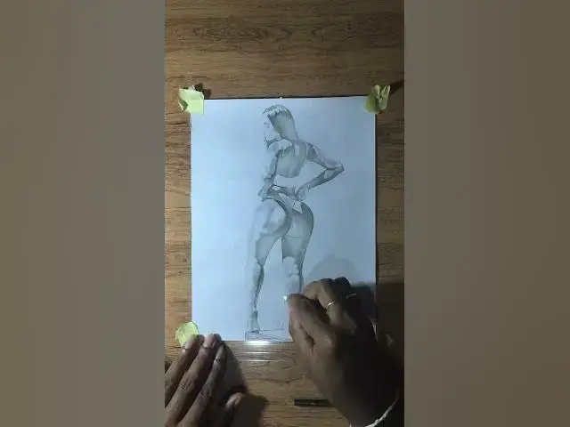 Video thumbnail for Female Figure speed Drawing #shorts