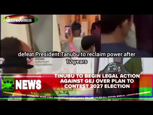 Video thumbnail for Tinubu To Begin Legal Action Against GEJ Over Plan To Contest 2027 Election