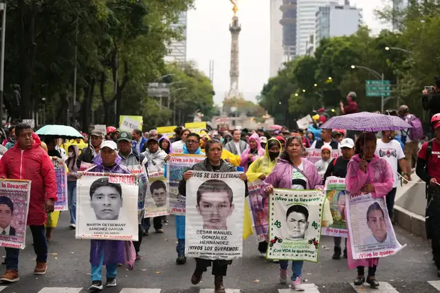 'Video thumbnail for March for justice in Mexico: Demands for answers in disappearance of students'