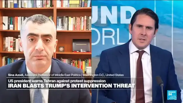 Video thumbnail for Iran blasts Trump's intervention threat