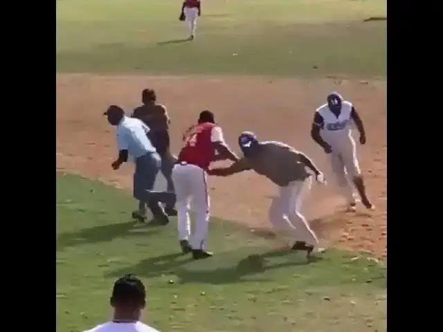 'Video thumbnail for Umpire vs Player FIGHT on the Field 😱⚾️'