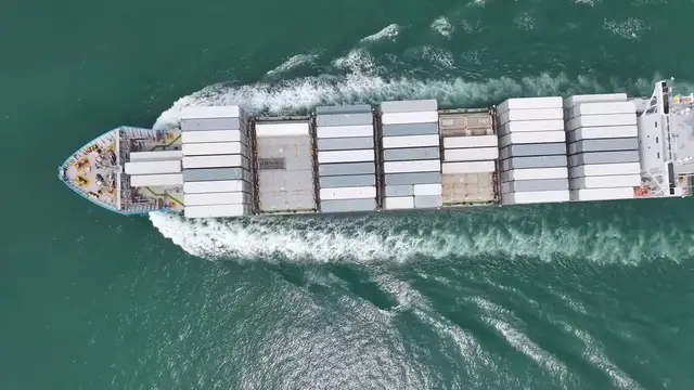 Video thumbnail for China: Qingdao Port Container Trade.