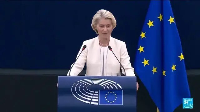 Video thumbnail for Ursula von der Leyen: EU chief pitches 'associate member' status for Canada