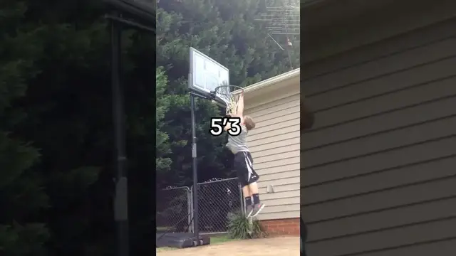 'Video thumbnail for (358) basketball growth: from 5'3" to 7'3" dunking!'