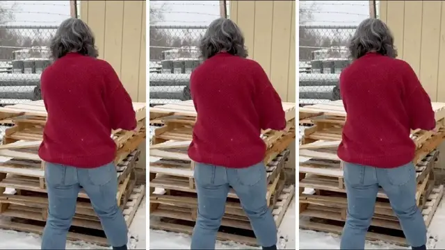 Video thumbnail for I grabbed a pallet from the trash and made THIS for my porch!