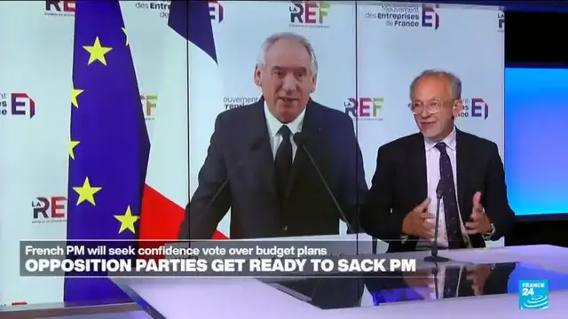 'Video thumbnail for French PM Bayrou fighting to keep his job amid budget controversy'