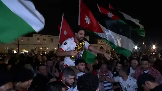 Video thumbnail for Celebrations as Jordan reaches first Arab Cup final