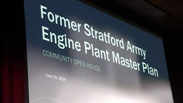 Video thumbnail for 'Sky's the limit.' Community pitches ideas for future of Stratford Army Engine Plant site