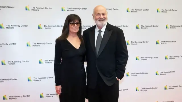Video thumbnail for Hollywood and beyond pay tribute to Rob and Michele Reiner following murder