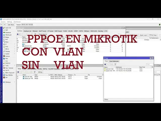 Video thumbnail for MIKROTIK CREAR SERVIDOR PPPOE CON VLAN Y SIN VLAN