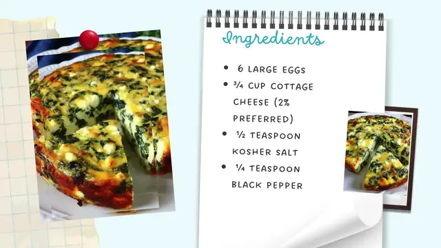 Video thumbnail for Cottage Cheese & Spinach Crustless Quiche – Light, Savory & Protein-Packed