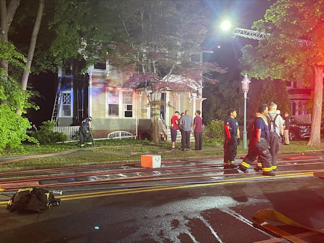 Video thumbnail for Firefighter injured after family escapes overnight house fire in South Orange