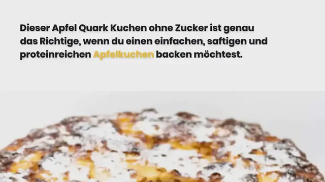 Video thumbnail for APFEL QUARK KUCHEN OHNE ZUCKER