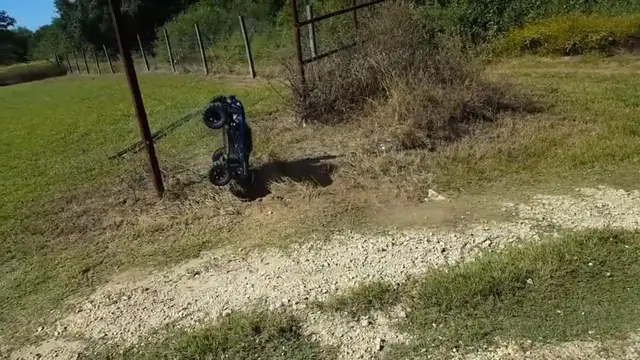 Video thumbnail for Epic RC Truck Crash into Metal Fence!