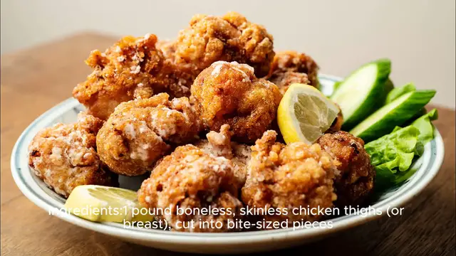 Video thumbnail for Japanese-Style Deep Fried Chicken Recipe