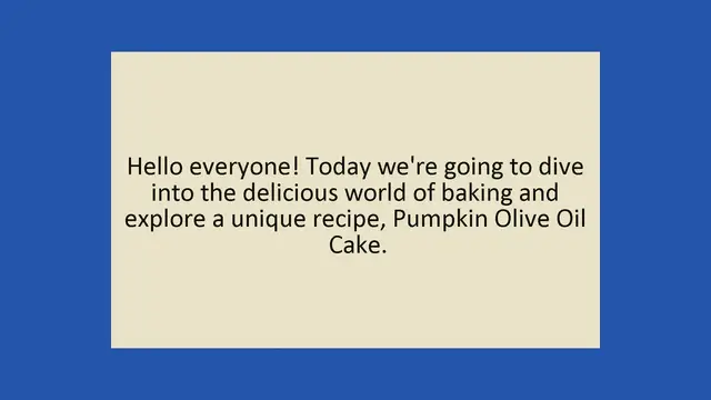 'Video thumbnail for Pumpkin Olive Oil Cake'