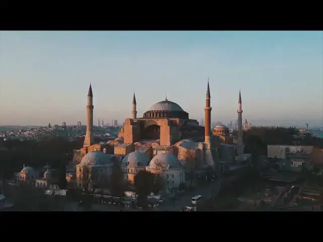 Video thumbnail for Aerial View of Hagia Sophia Mosque