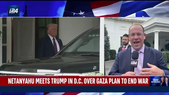 'Video thumbnail for Netanyahu meets Trump in DC over Gaza plan to end war'