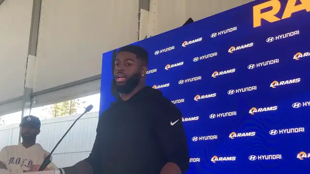 Video thumbnail for Los Angeles Rams LB Jared Verse on The Playoffs