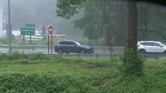Video thumbnail for Heavy rain, thunderstorms and damaging winds are creating hazardous driving conditions across the Hudson Valley