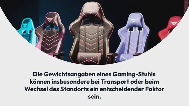Video thumbnail for Wie viel wiegt ein Gaming Stuhl? – Gewicht & Belastbarkeit Guide