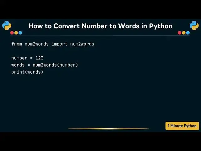 Video thumbnail for How to Convert Number to Words in Python
