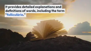 'Video thumbnail for folliculàrio : The Dizionario Italiano for Italian​ vocabulary'