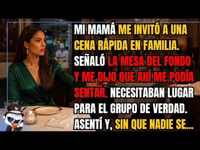 Video thumbnail for Mi mamá me invitó a una cena rápida en familia. Señaló la mesa del fondo y me dijo que ahí me...
