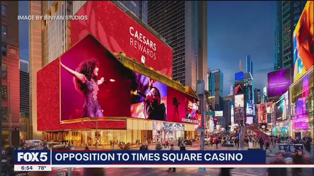 'Video thumbnail for Public rally held in opposition to Times Square Casino project'