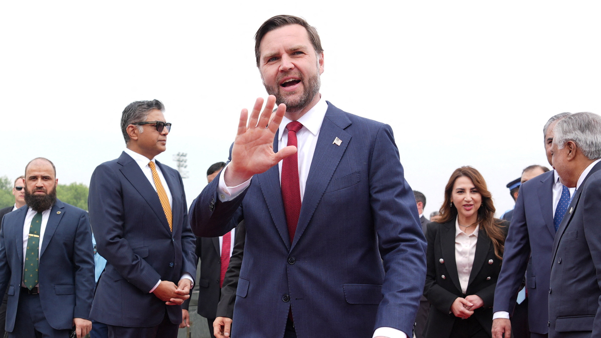 Video thumbnail for Vance arrives in Pakistan for talks with Iran