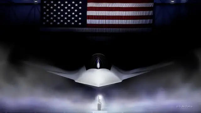 'Video thumbnail for Air Force unveils vision for future with F-47 fighter and unmanned aircraft'