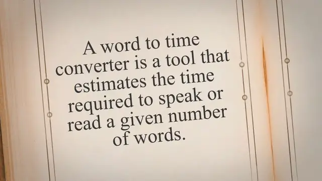 'Video thumbnail for Words To Time Converter'