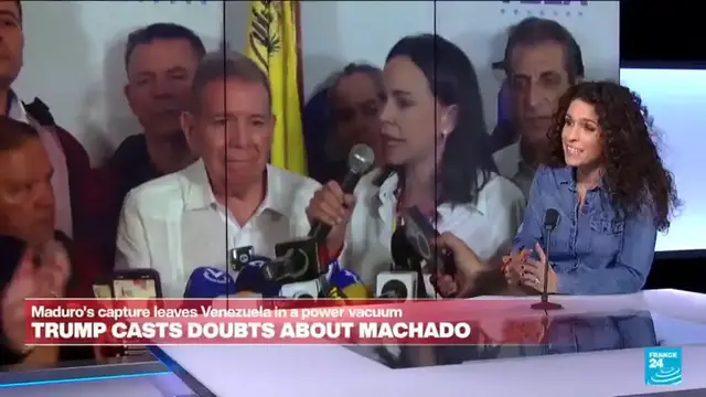 Video thumbnail for Trump casts doubts about Maria Corina Machado to run Venezuela